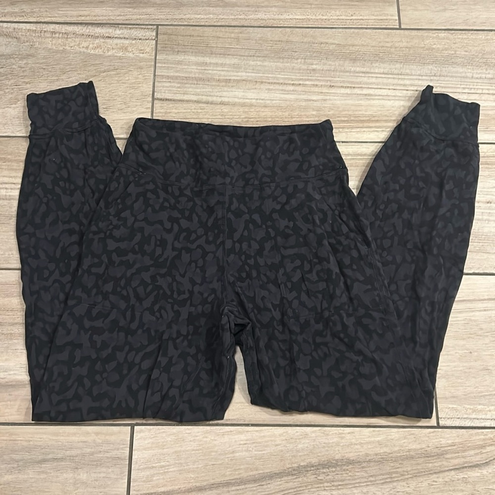 lululemon athletica Black Patterned Track Pants